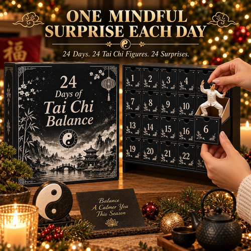CHRISTMAS KICKOFF 49% OFF - 2026 Days of Tai Chi Balance Blind Box - 24-Day Festive Countdown, Tai Chi Collectible Figures Blind Box - Gift For Tai Chi Lovers