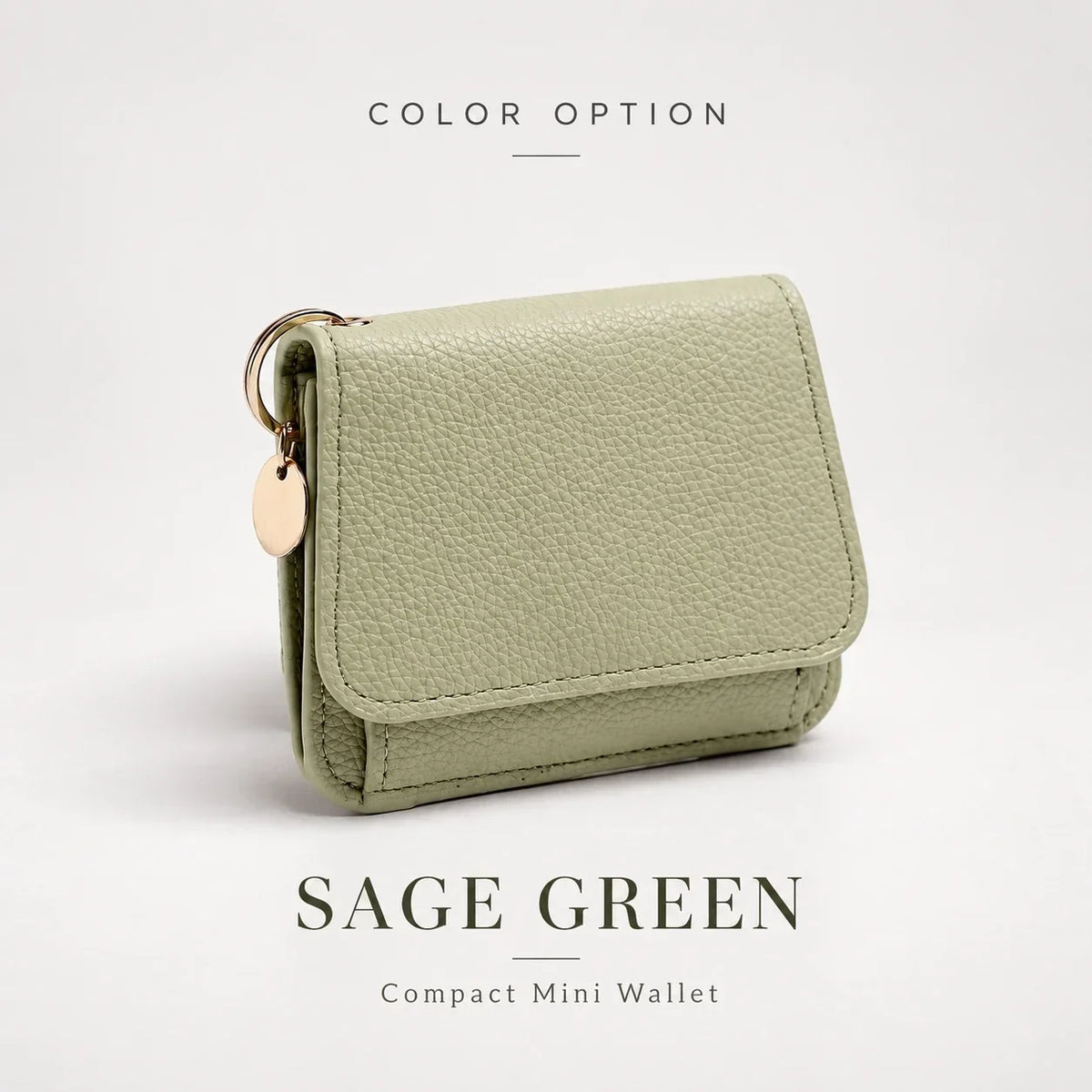 ✨Compact PU Leather Card Wallet with ID Window & Coin Pocket