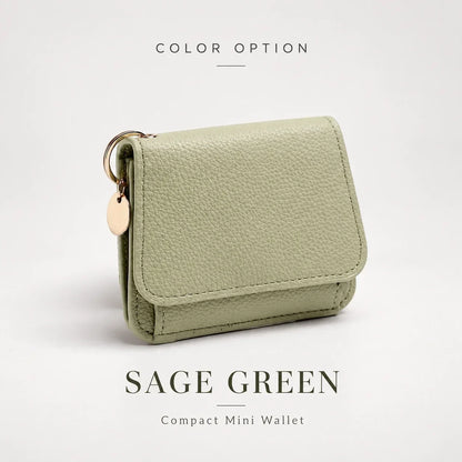✨Compact PU Leather Card Wallet with ID Window & Coin Pocket