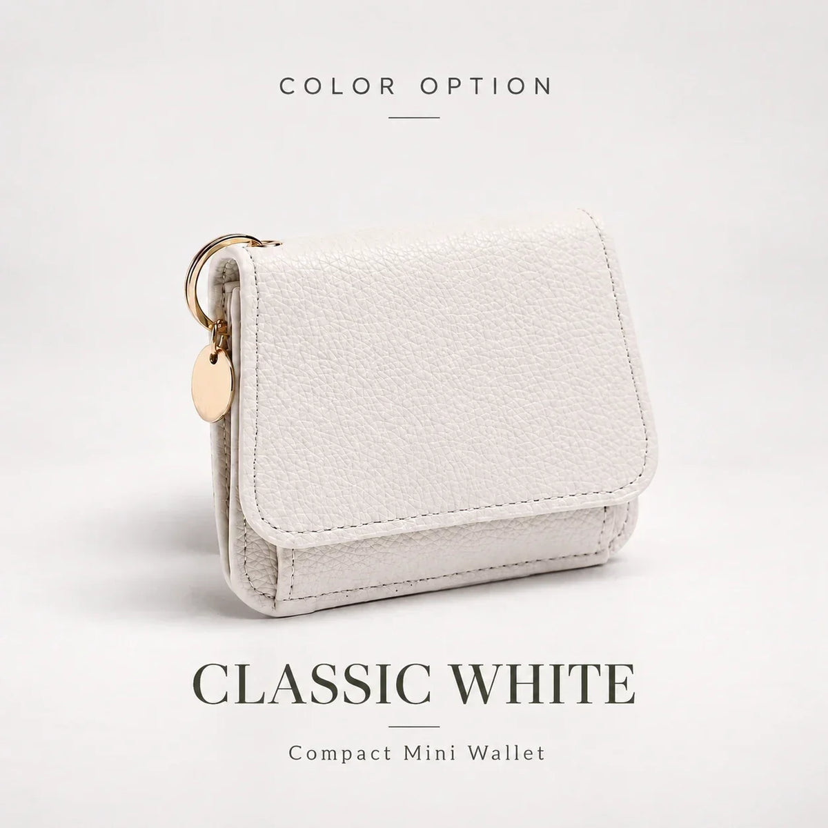 ✨Compact PU Leather Card Wallet with ID Window & Coin Pocket