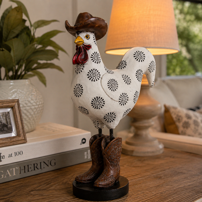 🤎Vintage Cowboy Rooster Sculpture