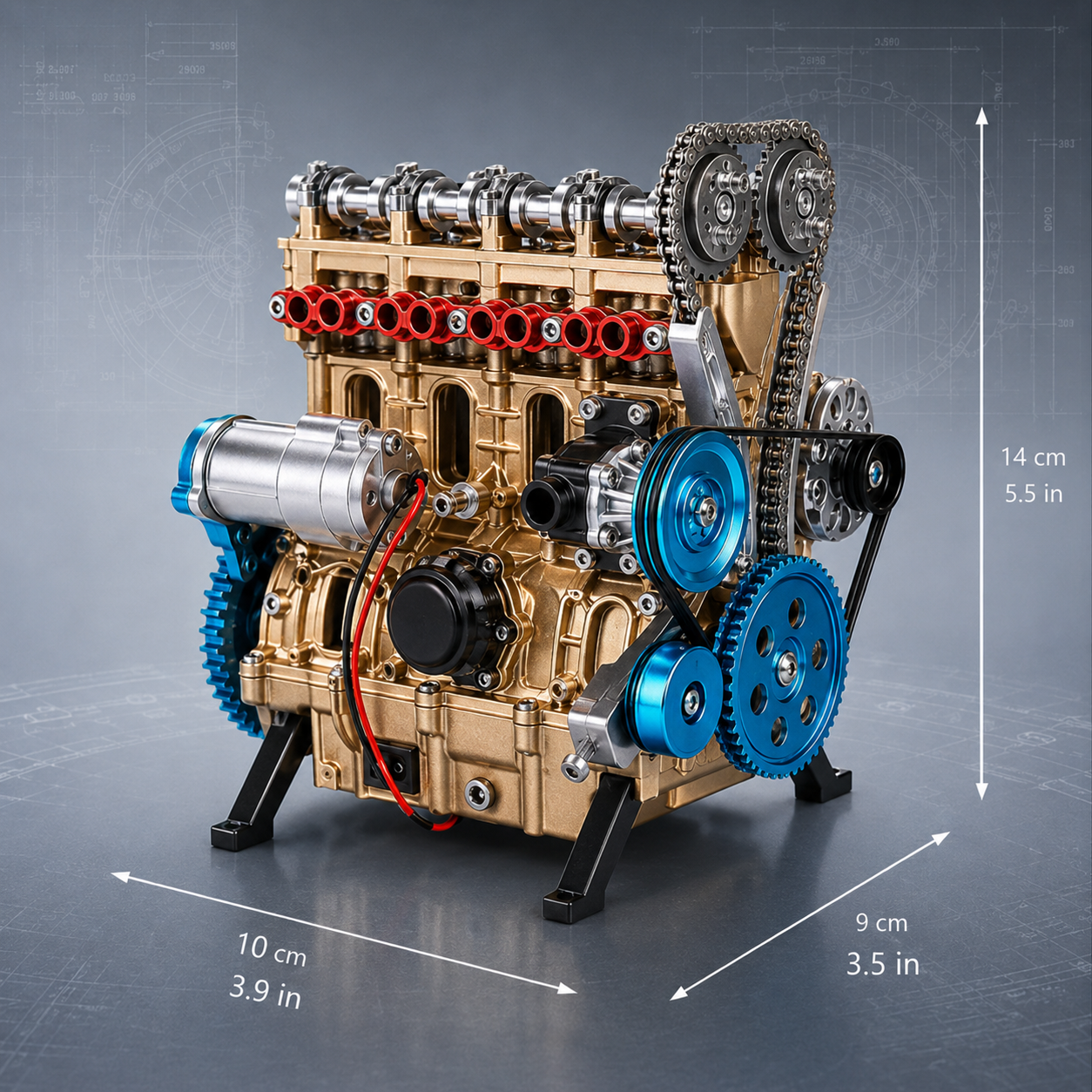 🏎️The Ultimate Desktop Masterpiece: Miniature V8 Small-Block Static Model Kit🛠️