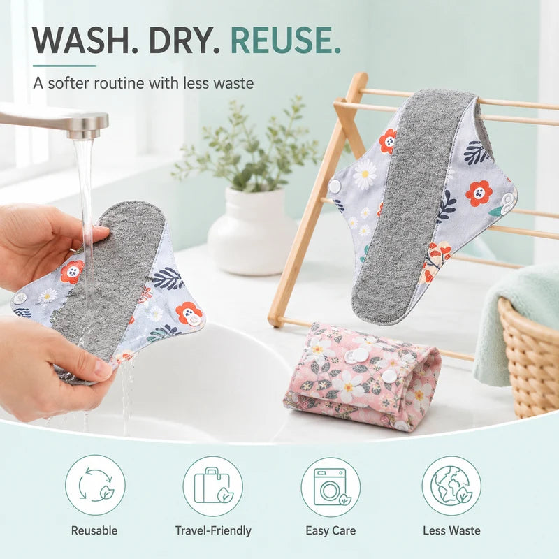 6/12PCS Reusable Graphene Incontinence Pad – Bladder Leak-Proof