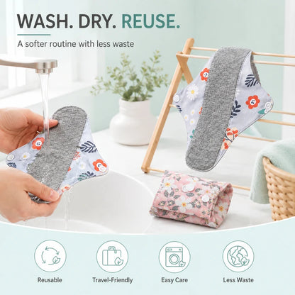 6/12PCS Reusable Graphene Incontinence Pad – Bladder Leak-Proof