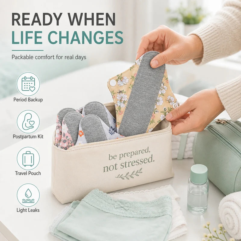 6/12PCS Reusable Graphene Incontinence Pad – Bladder Leak-Proof