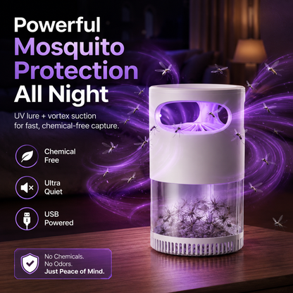 🔥 Quiet UV Mosquito Trap – Chemical-Free & Safe for Kids & Pets🦟