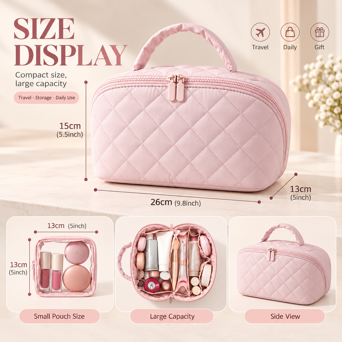 🎉Travel Makeup Bag for Woman-Large Size