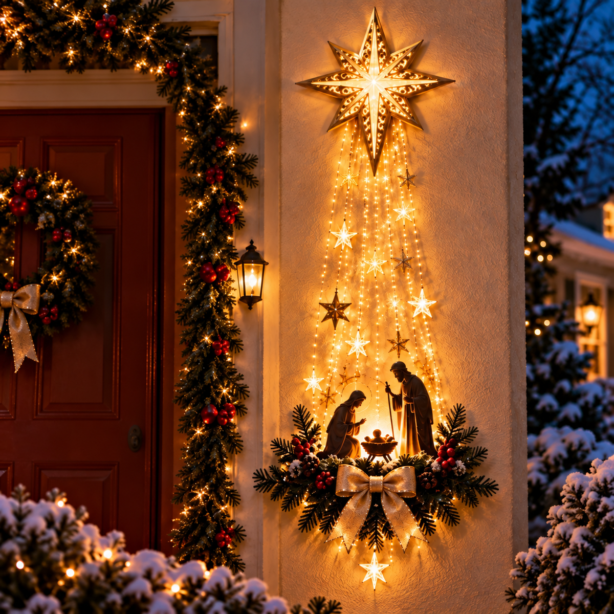✨Last Day 49% Off✝️Jesus, Angel & Nativity Lighted Wall Light Décor