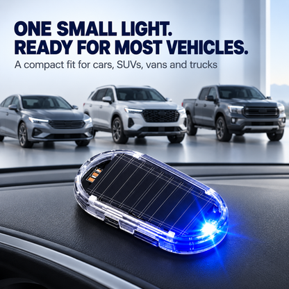 🚨 Solar Car Security Warning Light | Wireless LED Anti-Theft Visual Deterrent