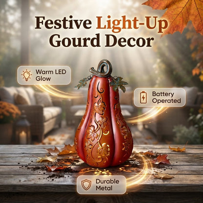 Light-Up Halloween Gourd Decoration
