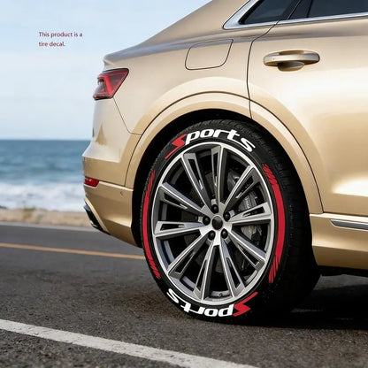 🔥 4PCS 3D Tire Lettering Stickers – Thickened Wheel Sidewall Decals for Cars & Motorcycles