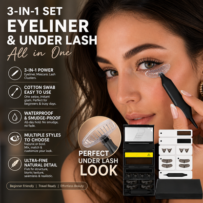 🥳2026 HOT SALE🥳💋50K+ SOLD!🔥 50% OFF!3-in-1 Kit: Eyeliner and Lower Lash Stamp