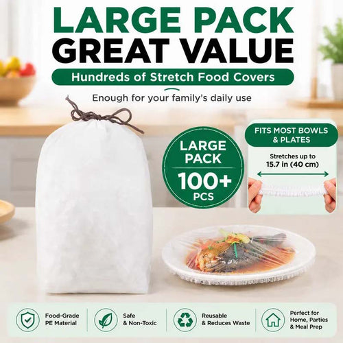 🔥Hot sale-100PCS Disposable Stretch Food Covers for Bowls & Plates🥡