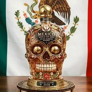 ⚽🇲🇽Mexico 2026 Día de Muertos Whiskey Bottle