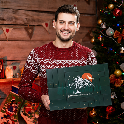 24-Day Survival Advent Calendar-Emergency Gear Countdown Gift Set