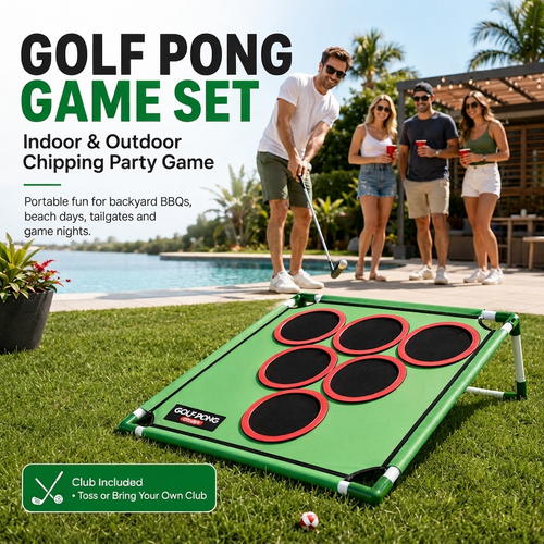 ⛳ Golf Pong Game Set – 20 Balls, Mat & Case, Indoor/Outdoor