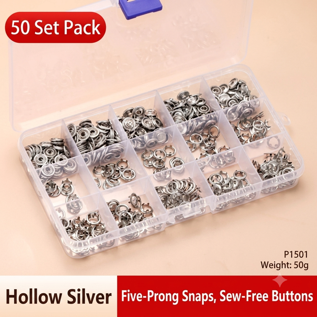 🔥Buy one get one free🔥5-Claw Metal Snap Buttons | Easy Press Kit for Clothes & DIY