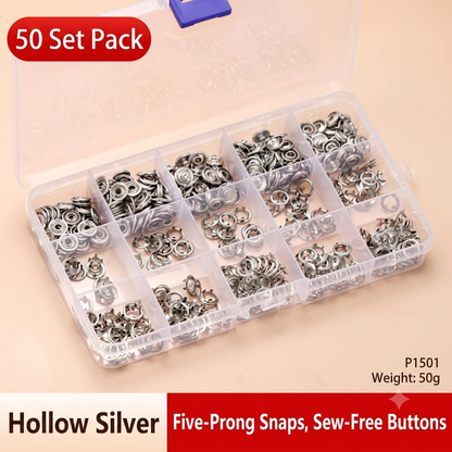 🔥Buy one get one free🔥5-Claw Metal Snap Buttons | Easy Press Kit for Clothes & DIY