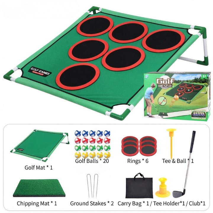 ⛳ Golf Pong Game Set – 20 Balls, Mat & Case, Indoor/Outdoor