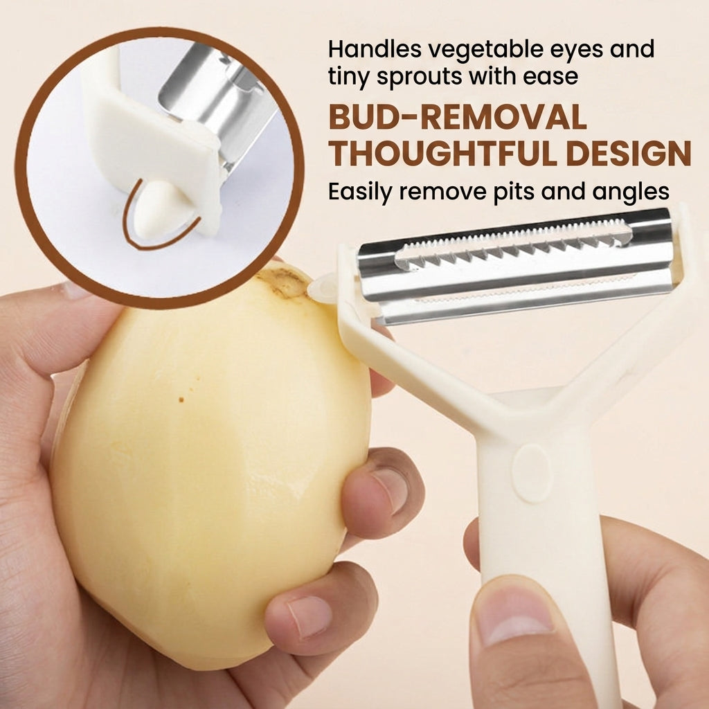 Dual-Style Rotatable Stainless Steel Blade  Vegetable & Fruit Peeler Set