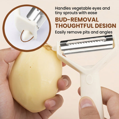 Dual-Style Rotatable Stainless Steel Blade  Vegetable & Fruit Peeler Set