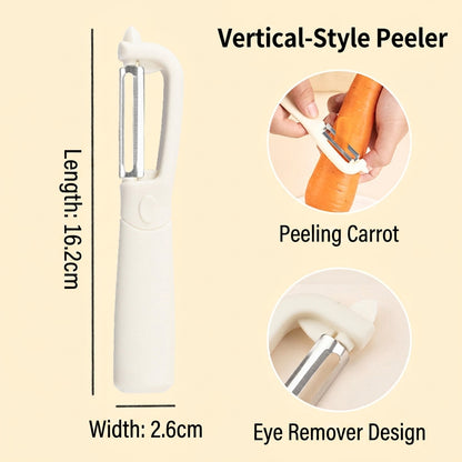 Dual-Style Rotatable Stainless Steel Blade  Vegetable & Fruit Peeler Set