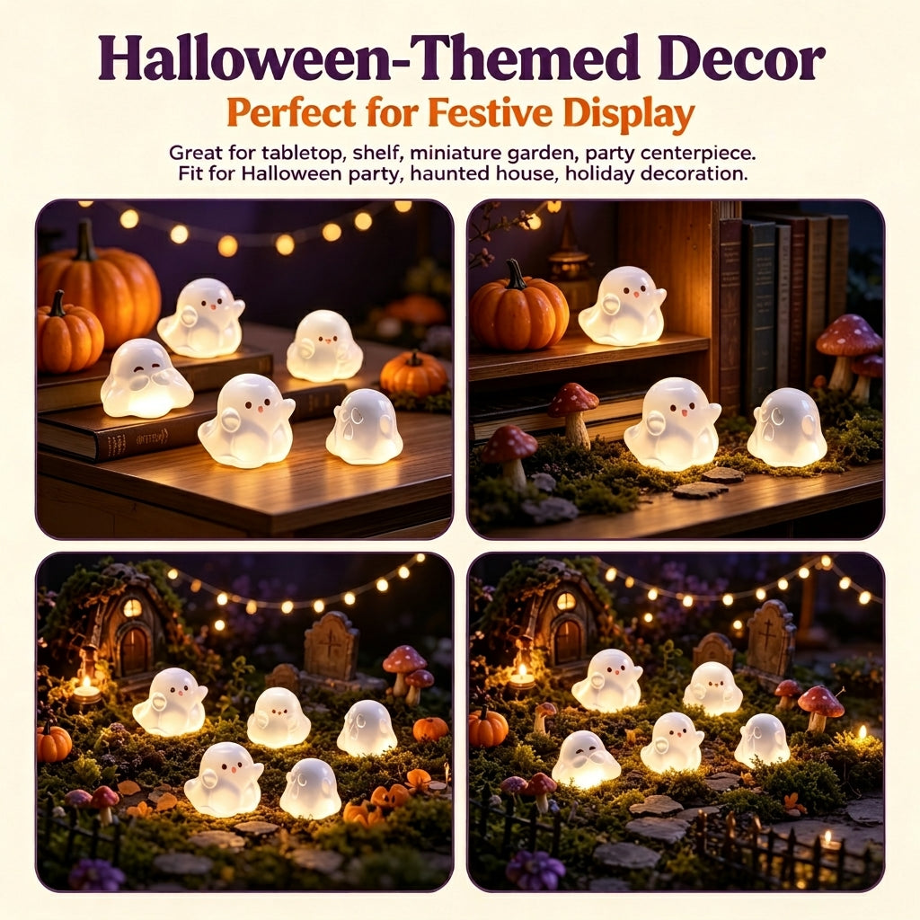 👻30 Pcs Mini Ghost Figurines | Spooky‑Cute Halloween Decor