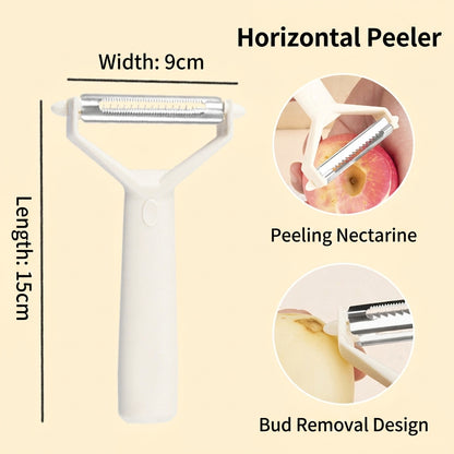 Dual-Style Rotatable Stainless Steel Blade  Vegetable & Fruit Peeler Set