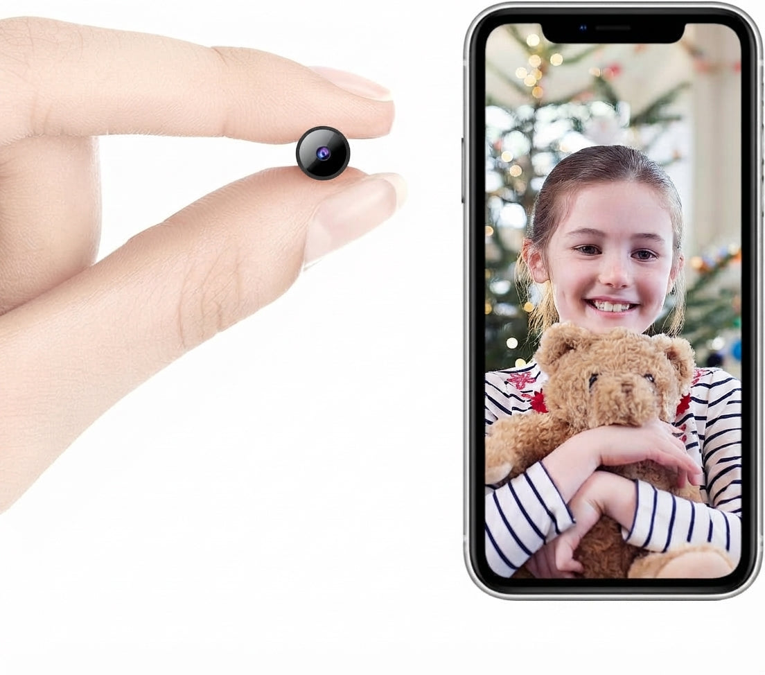 Smallest Wireless WiFi Camera,HD1080P Spy Camera,Smart Home Camera,Portable Baby Monitor Camera,Pet Camera with Night Vision,Motion Detection,Cloud Storage for Security with iOS Android APP