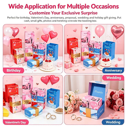 Birthday 20 Bounces Surprise Gift Box with Flying Butterfly Toys