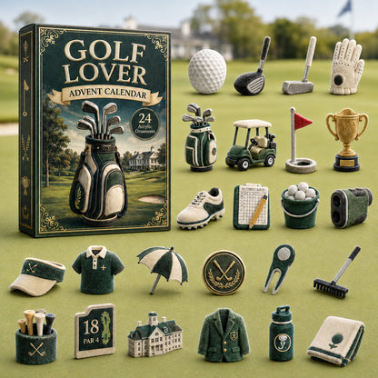 CHRISTMAS KICKOFF 40% OFF - Golf Lover Advent Calendar 2026 - 24-Day Festive Countdown, Acrylic Charms Blind Box - Gift For Sports Lovers