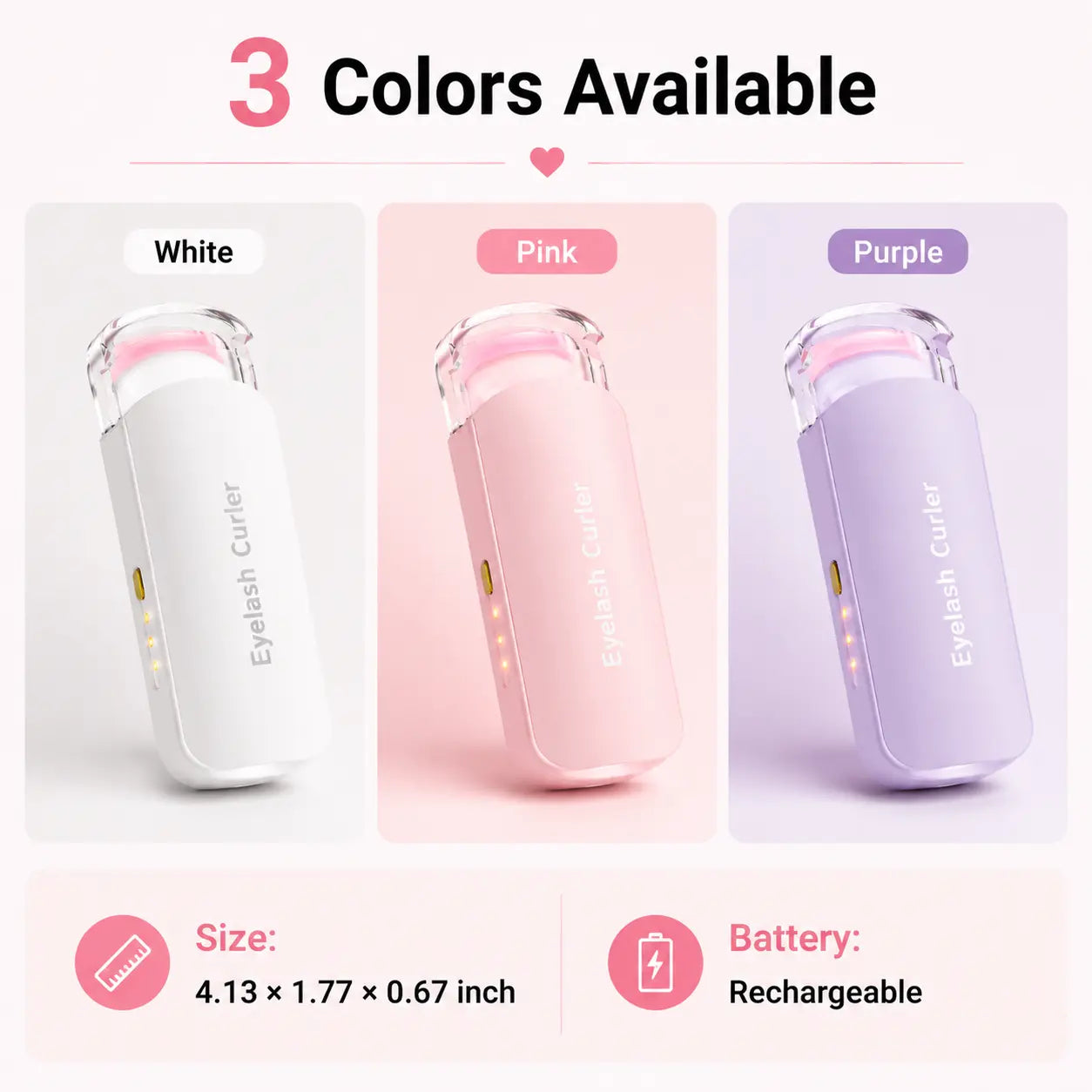 Rechargeable Electric Heated Eyelash Curler - Perfect Lash Curl in Seconds 👁️✨