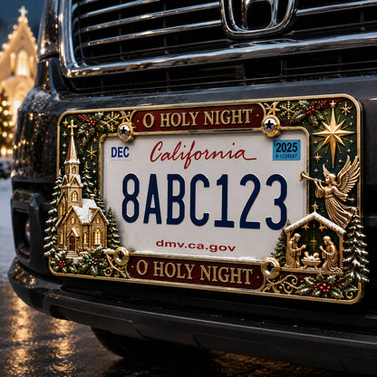🎄Christmas License Plate Frame – Festive Style for Every Ride