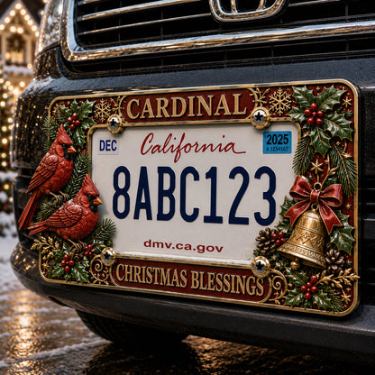 🎄Christmas License Plate Frame – Festive Style for Every Ride