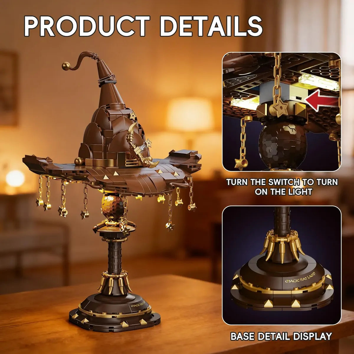 Magic Hat Building Blocks Desk Lamp