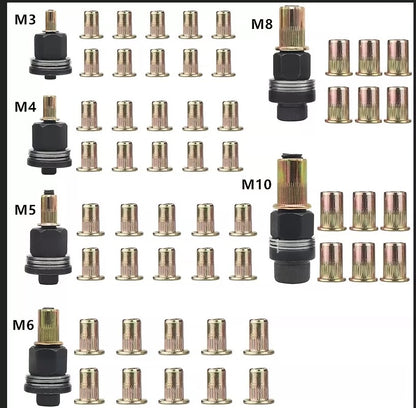 🔧 Complete 72-in-1 Rivet Nut Kit | 5 Sizes for All Daily Fastening Projects