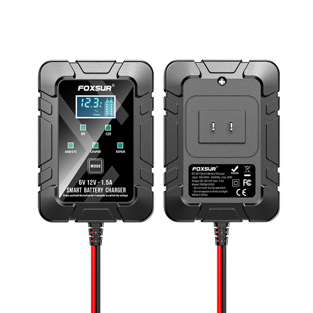 🔥🔥 Father's Day Special:FOXSUR 6V/12V 1.5A Smart Battery Charger