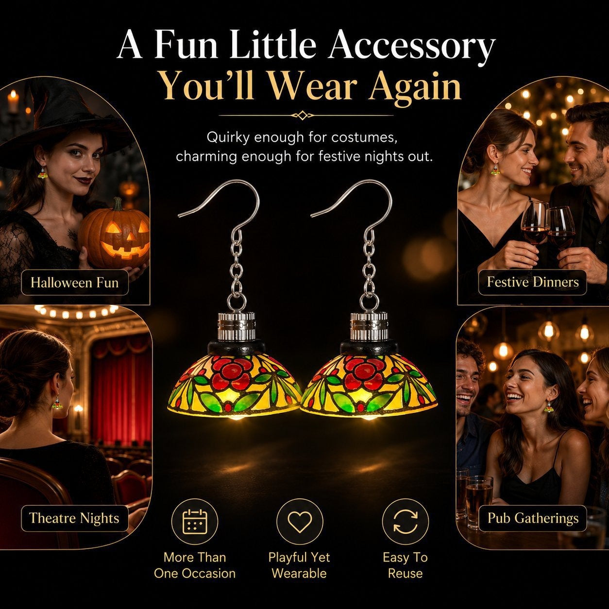 ✨ Whimsical Lamp Shade Earrings