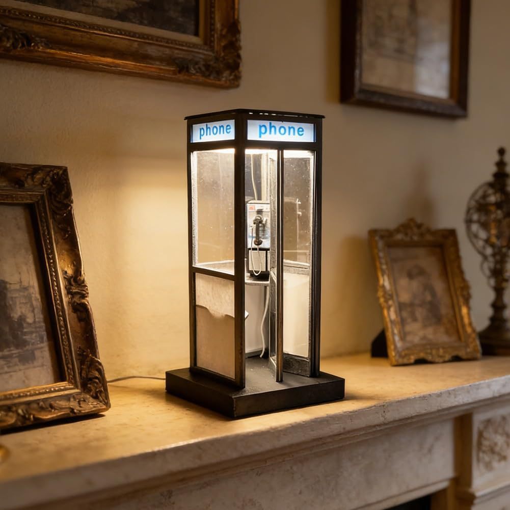 🔥Last Day 49% OFF - ☎️Retro Vintage Tall PhoneBooth Lamp