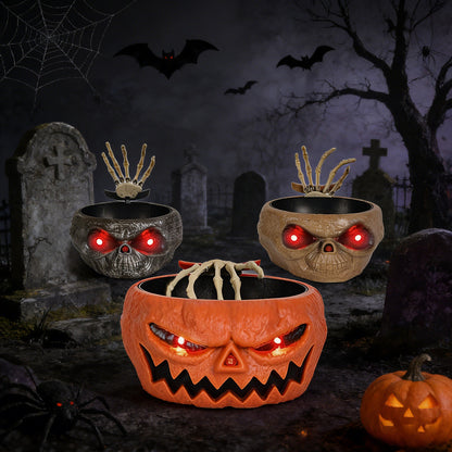 🎃 Funny Jump‑Scare Pumpkin Candy Bowl For Trick-or-Treat Pranking 👻