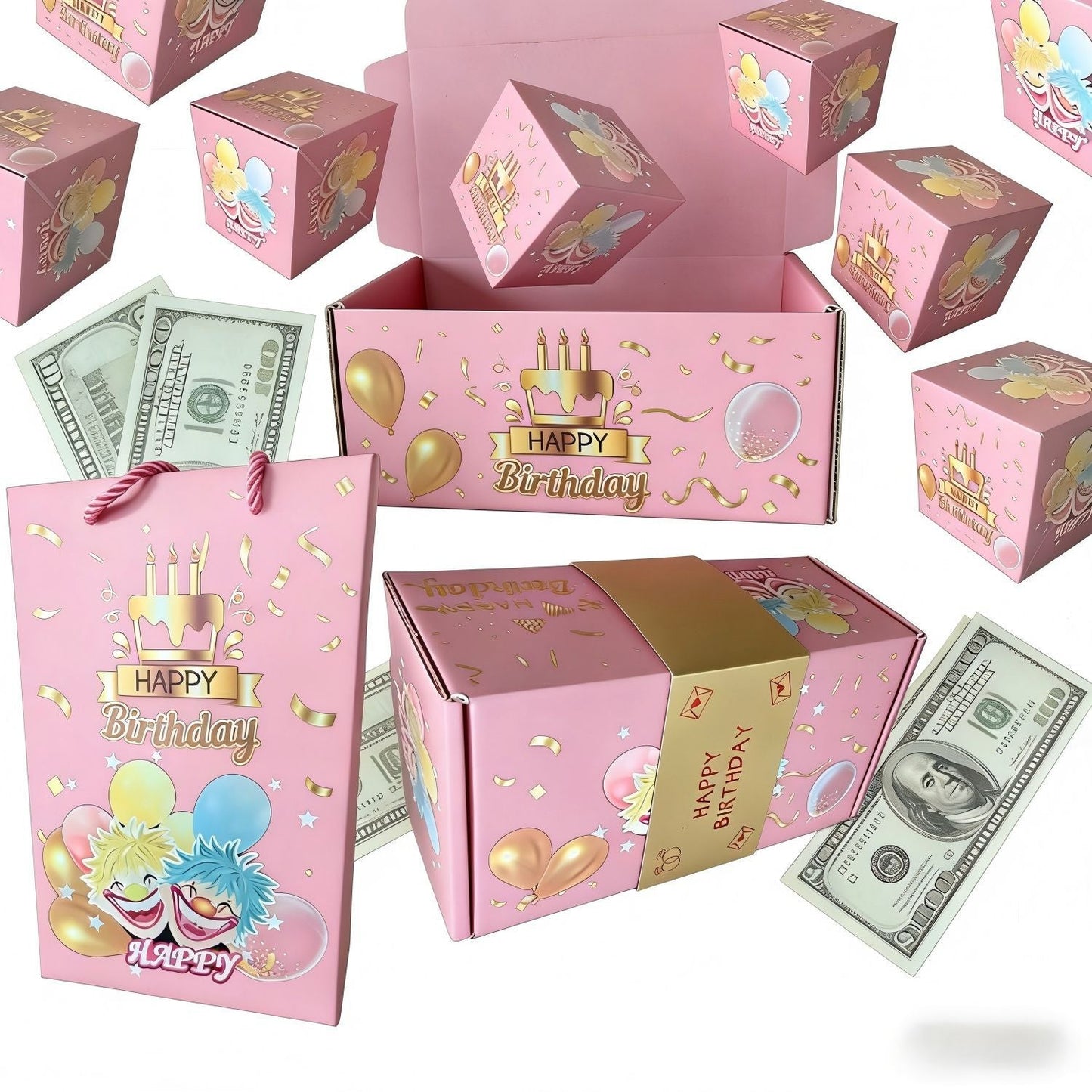 Birthday 20 Bounces Surprise Gift Box with Flying Butterfly Toys