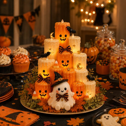 🎃Halloween Ghost Pumpkin LED Candle Tabletop Decor