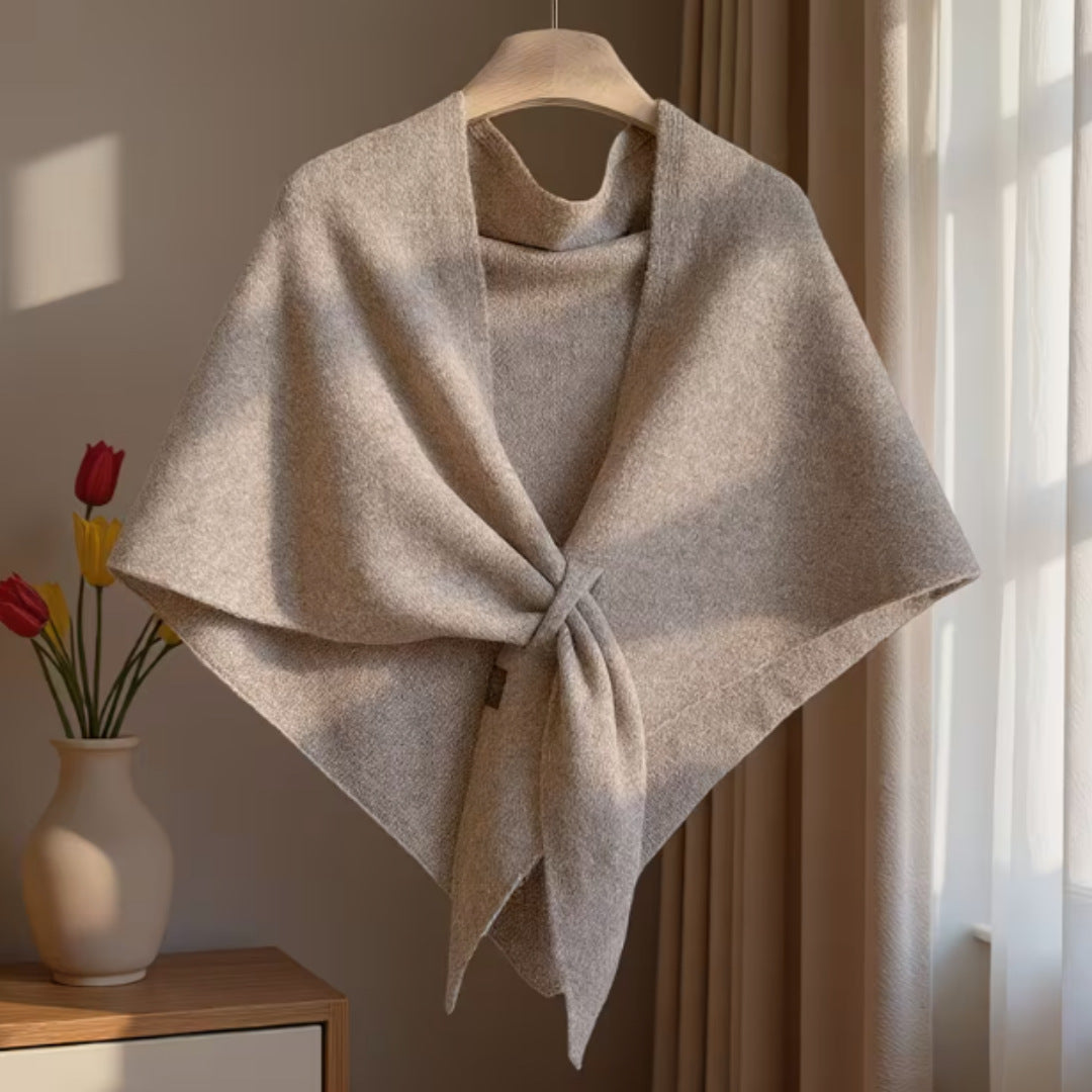 🍂Soft Knit Tie‑Front Shawl｜Versatile Layering Wrap for All Seasons🧣