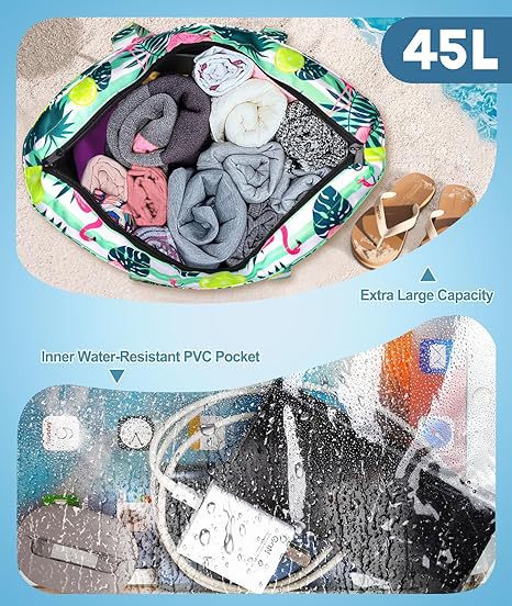 🏖️ Dry & Wet Separated Beach Tote | Durable Spacious Travel Swim Bag🌴