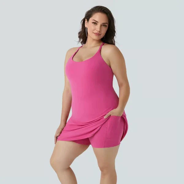 🌟🦋 Softlyzero Plush Backless Active Dress