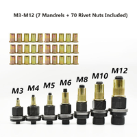 M3-M12 (7PCS + 70 Rivet Nuts)