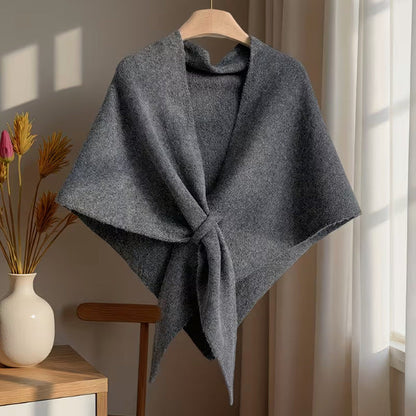 🍂Soft Knit Tie‑Front Shawl｜Versatile Layering Wrap for All Seasons🧣