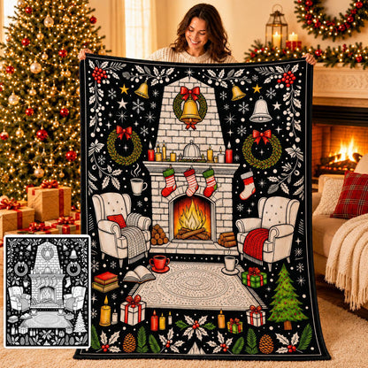 🎨DIY Christmas Coloring Blanket – Color-Your-Own Holiday Family Activity🎄