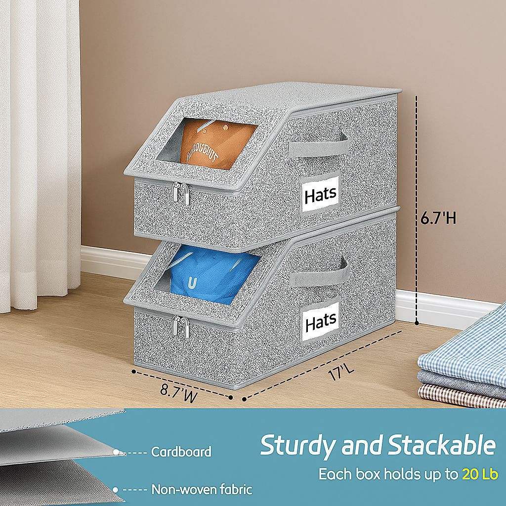 Multifunctional Foldable Dust Hat Storage Box