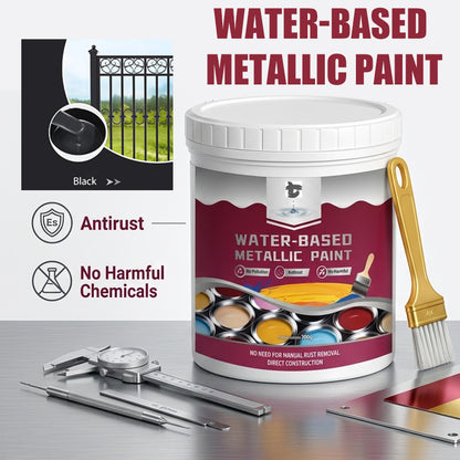 🛡️ Water-Based Rust Converter & Metallic Paint – Stop Rust. Restore Metal.